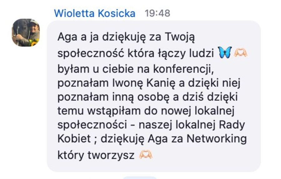 Opinia o społeczności i networkingu